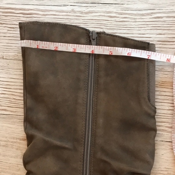 Slouchy Faux Suede Tall Boots in Taupe size 6 - Picture 7 of 9
